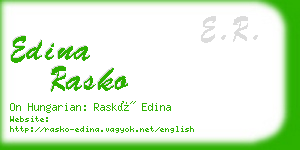 edina rasko business card